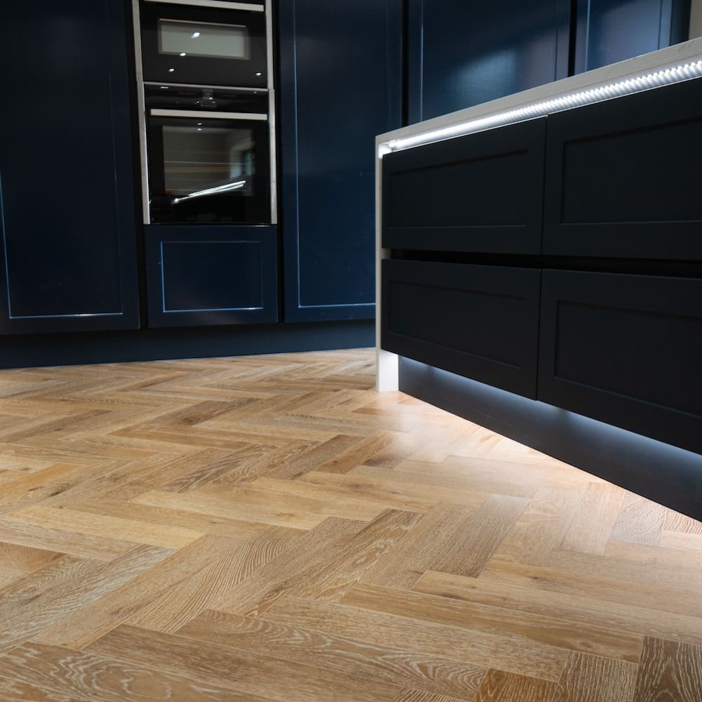 Smoked Limed Oak Herringbone Engineered Wood Flooring